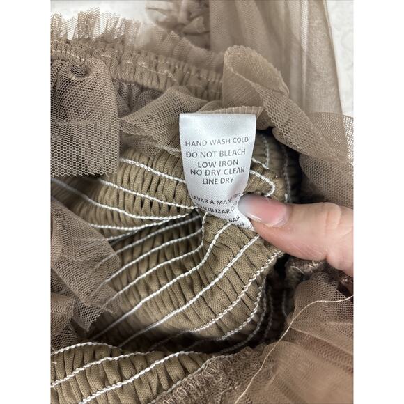 Mable Tulle Off The Shoulder Womens Top Sz Small Ethereal Whimsy Balletcore Boho - Picture 8 of 9